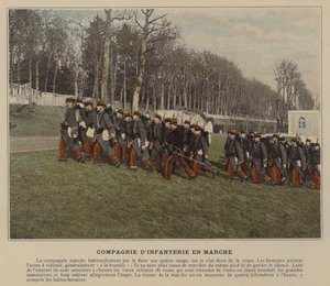 Yürüyen Piyade Bölüğü (renkli fotoğraf) by (after) French Photographer