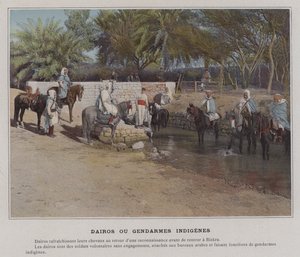 Dairos veya Yerli Jandarmalar (renkli fotoğraf) by (after) French Photographer