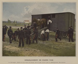 Tam Şeritte Gemiden İniş (renkli fotoğraf) by (after) French Photographer