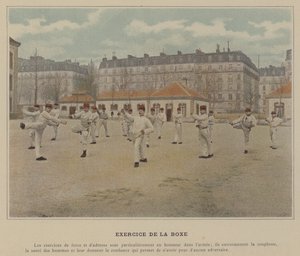 Boks egzersizi (renkli fotoğraf) by (after) French Photographer