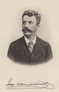 Guy de Maupassant, Fransız kısa öykü yazarı ve romancı (s/b fotoğraf) by (after) French Photographer