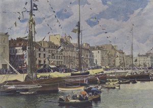 Le Havre, Bassins tatilde (renkli fotoğraf) by (after) French Photographer