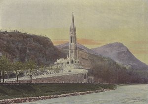 Lourdes, Bazilika (renkli fotoğraf) by (after) French Photographer