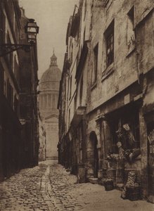 Rue des Carmes ve Rue Valette (s/b fotoğraf) by (after) French Photographer