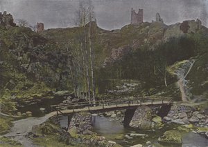 Ruines de Crozant (renkli fotoğraf) by (after) French Photographer