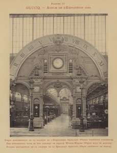 Fransız saatçilik galerisinin anıtsal kapısı, Büyük Şeref Salonu (s/b fotoğraf) by (after) French Photographer