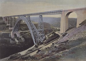 Viaduc de Garabit (renkli fotoğraf) by (after) French Photographer