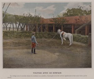 Surcingle ile atlama (renkli fotoğraf) by (after) French Photographer