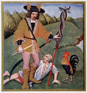 Yaprak döken Hermes - 15. yüzyıldan kalma bir aydınlatmadan by (after) French School