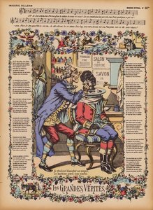 Les Grandes Verites (renkli gravür) by (after) French School