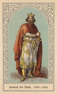Henry III, Kutsal Roma İmparatoru (renkli litho)