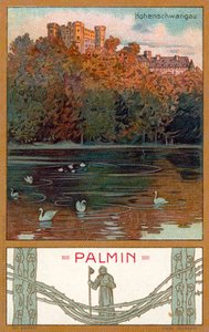 Hohenschwangau Kalesi, Bavyera (chromolitho) by (after) German School