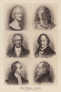 Johann Wolfgang von Goethe, Alman şair ve oyun yazarı (litho) by (after) German School
