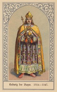 Louis IV, Kutsal Roma İmparatoru (renkli lito) by (after) German School