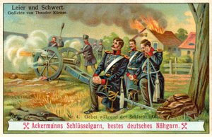 Savaş sırasında dua (chromolitho) by (after) German School