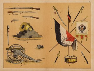 Silahlar (renkli lito) by (after) German School