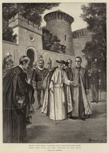 Günlerinin Kışında Papa Leo XIII (gravür) by (after) Italian School