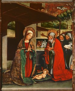126-0035070 Çobanların Tapınması, Santa Maria Palau-Solita Kilisesi'nden Altarpiece, Barselona by (attr. to) Master of Ares