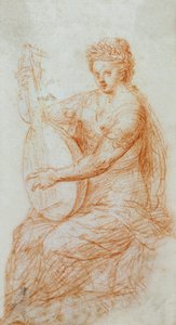 Bir Müzik Alegorisi, c.1580 (çizim) by (attr.to) Dutch School