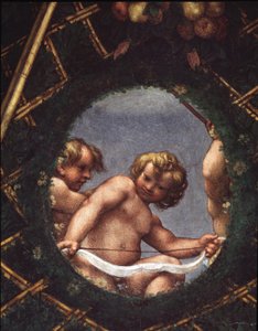 Pencereden bakan melekler - Fresk by (c.1489 1534) Correggio