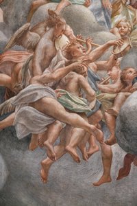 Müzik aletleri çalan açılar, 3660852 detayı by (c.1489 1534) Correggio