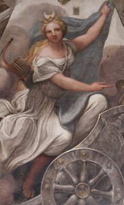 Diana bir arabada by (c.1489 1534) Correggio