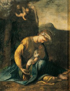 Çingene kızı, Antonio Allegri, Correggio olarak bilinen (1489-ca 1534), ahşap üzerine yağlıboya, 49x37 cm
