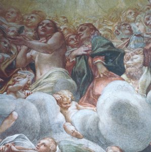 Havva Figürü, Antonio Allegri Da Correggio (1489-1534), fresk, Dome of Parma Katedrali, İtalya tarafından Cennetteki Meryem