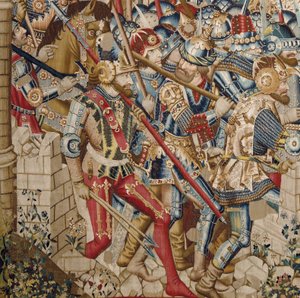 Truva Savaşı: Truva'nın Yıkımı, c.1470 (duvar halısı) by (fl.1450 75) Master of Coetivy