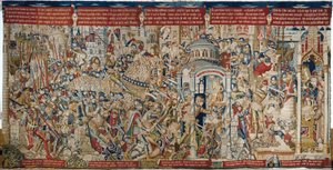 Truva Savaşı: Truva'nın Yıkımı, c.1470 (duvar halısı)