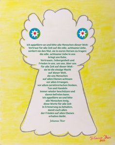 Bu dünyada barış için kurtarıcı melek by Johanna Thier