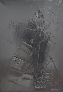 GC Riccardi, Combustione n.2, 1977, Tuval üzerine karışık teknik, 60x80, Arpino, Umberto Mastroianni Vakfı, İtalya. by Gian Carlo Riccardi