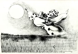 GC Riccardi, İsimsiz, 1973, Tinte auf Papier, 50x70, İtalya. by Gian Carlo Riccardi