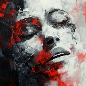 Painting about pain  suffering, Satılık Ucuz Duvar Dekoru by F. Abderrahim