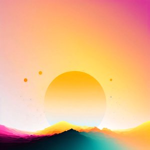 Beyaz üzerine Minimalist Gündoğumu Galaksi Renkleri, duvar sanatı | talep üzerine baskı by F. Abderrahim