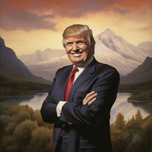 Donald Trump portresi, Seveceğiniz Duvar Dekoru | talep üzerine baskı by F. Abderrahim