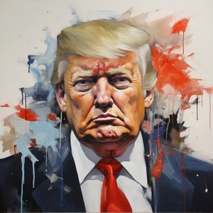 Donald Trump Pop Art Kanvas Tablo, Çerçeveli Ahşap, Modern Kanvas Tablo Duvar Sanatı by F. Abderrahim