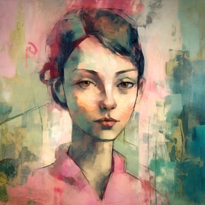 genç pembe punk kadin maurice portre, Her Oda İçin Duvar Dekorasyonu by F. Abderrahim