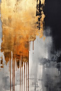 Siyah Altın ve Gümüş Altın Işık Rustik Mat Tablo, Özel Kanvas Baskılar by F. Abderrahim