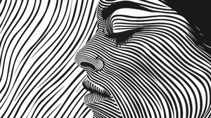Minimalist Tek Çizgi Stili, kadın yüzü, duvar dekoru | talep üzerine baskı by F. Abderrahim