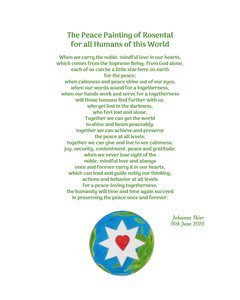 The Peace Painting of Rosental for all Humans of this World by Johanna Thier