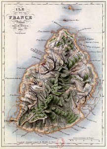 Mauritius Haritası, Henri Bernardin de Saint-Pierre (1737-1814) tarafından 