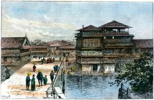 Yebis Köprüsü, Kosaka, Japonya, 1891 by A. Forsyth