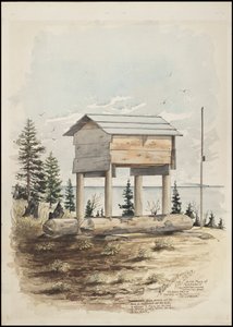 Chippewa Kızılderili "İlaç Adamı" "Cadunce"nin mezar yerini, bir Navajo kum resmini ve Crow taş resimlerini tasvir eden çizimler by A. Grossman