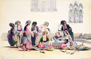 Bir harem, Kahire, Mısır, 19. yüzyılın ortaları by A Margaretta Burr
