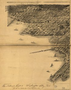Ulusal başkent Washington City, D.C. by A. Sachse and Co.