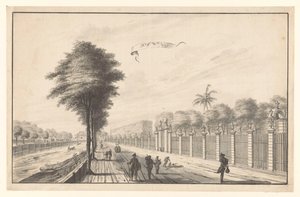 Noordwijk Rijswijk'ten görülen De Post Rijswijk (nesnedeki başlık) by A. de Nelly (attributed to)
