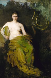 Yarım Draped Figür, yakl. 1885. by Abbott Handerson Thayer