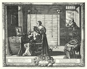 La Toilette (gravür) by Abraham (after) Bosse