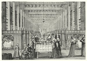 Paris Hopital de la Charite Reviri (gravür)